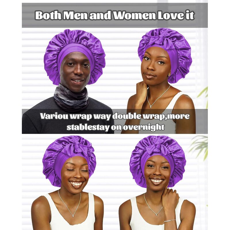Silk Bonnet Manufacturer - Double Layer Satin Reversible for Curly Hair Sleep
