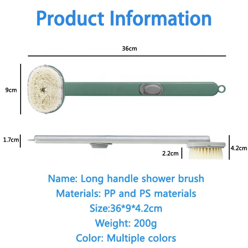 Bath Brush Manufacturer - Multifunctional Detachable Back Body Scrubber