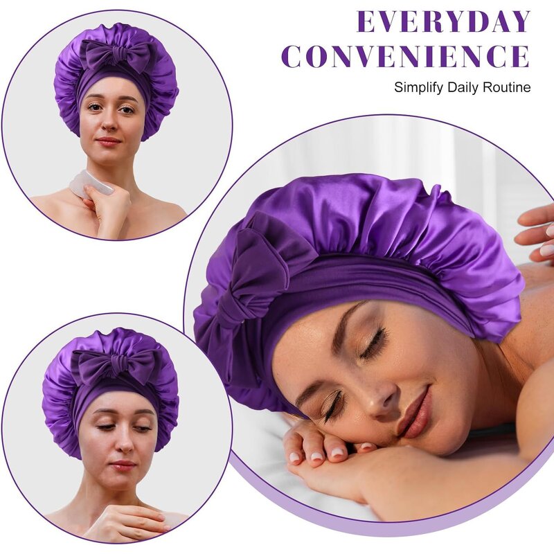 Silk Bonnet Manufacturer - Double Layer Satin Reversible for Curly Hair Sleep