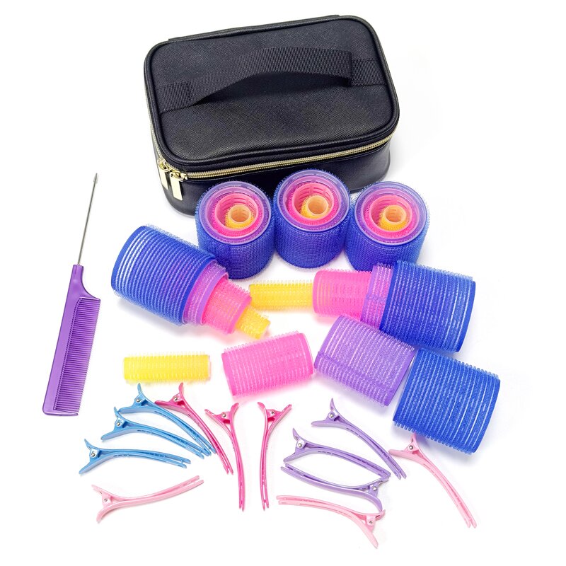 Hair Rollers Manufacturer - Self Grip 3 Sizes Plastic Colourful Curlers