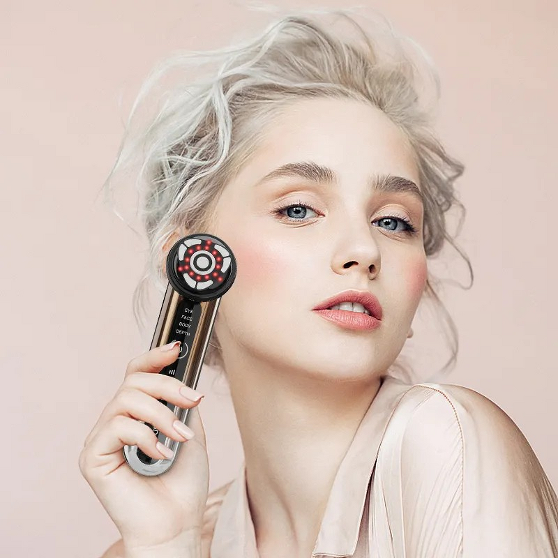 RF Facial Device - EMS Skin Tightening Radiofrequency Face Lifting Light Therapy