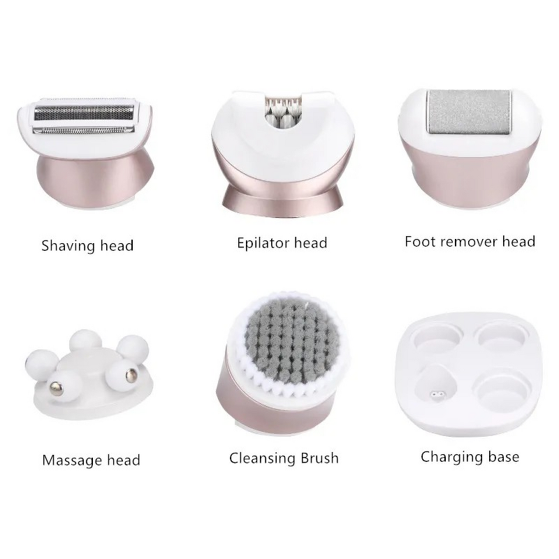 5 in 1 Women Epilator - Electric Razor Bikini Pubic Groin Hair Trimmer Shaver