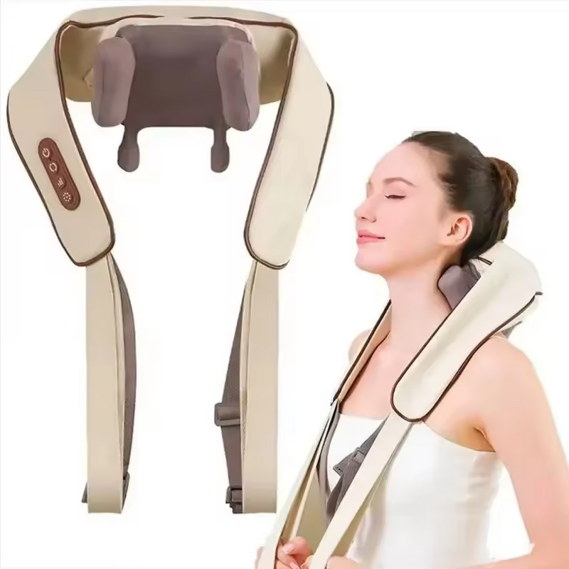 Shiatsu Neck Massage Belt - Electric Deep Tissue Heated Back Pain Relief Kneading