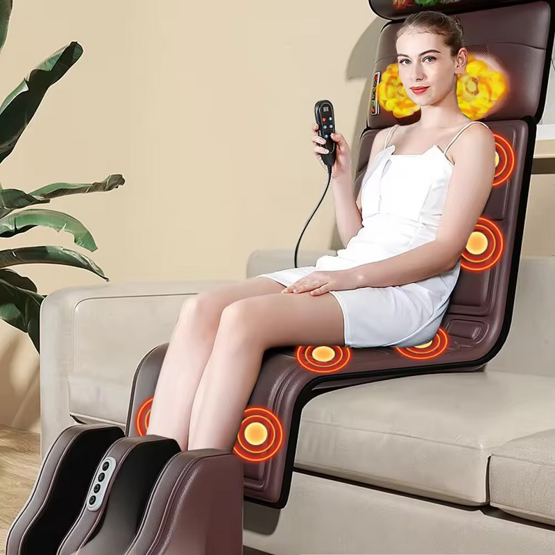 Shiatsu Massage Seat Mat - Hot Sale Heating Vibration Full Body Back Foot Leg Cushion