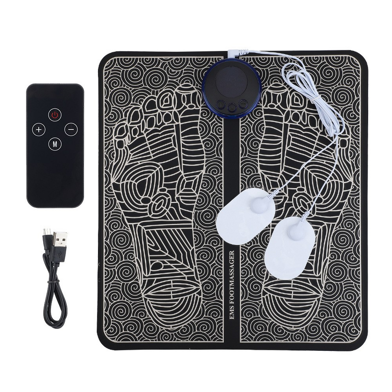 EMS Foot Massager Mat - Portable Electric Relax Feet Pad for Home Office Use