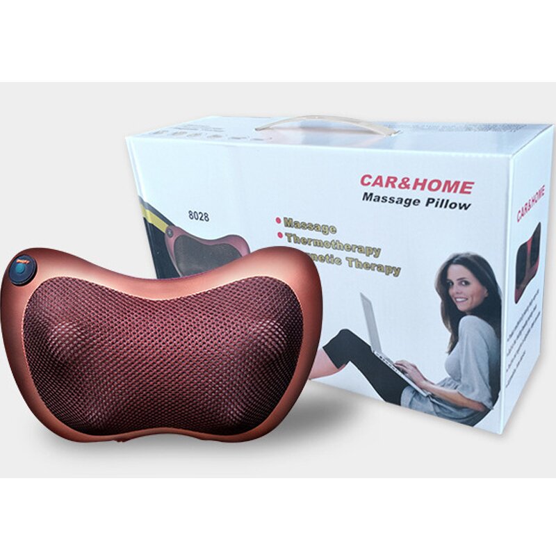 Neck Shoulder Massage Pillow - Factory Infrared Heating Electric Car Rolling Head Back