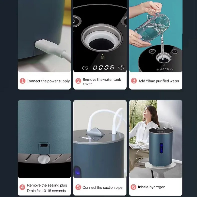 Mini Hydrogen Inhaler - 100-225ml Portable H2 Water Generator Therapy Machine