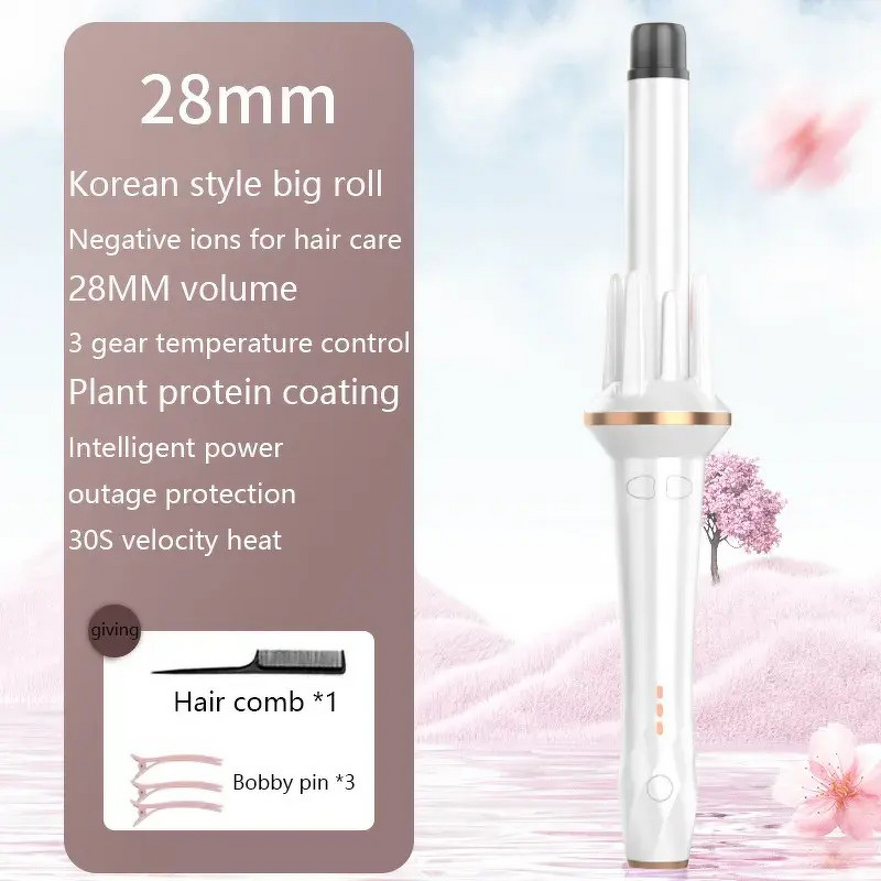 Automatic Curling Iron - 28mm Negative Ion Non-damaging Big Wave Hair Perming