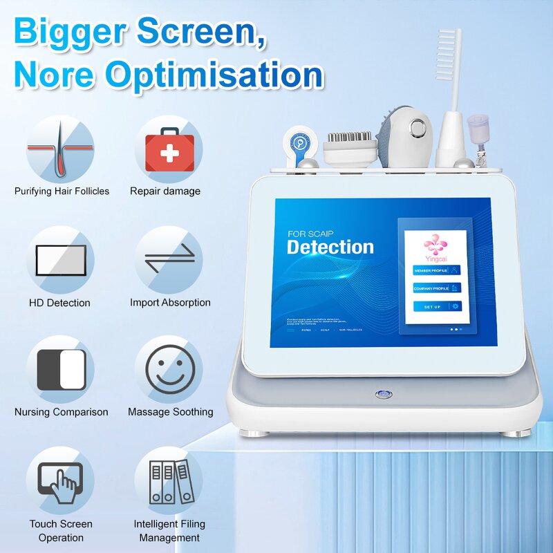 Desktop AI Scalp Analyzer - Mirror Device 5 In 1 Hair Loss Treatment Spa Detector