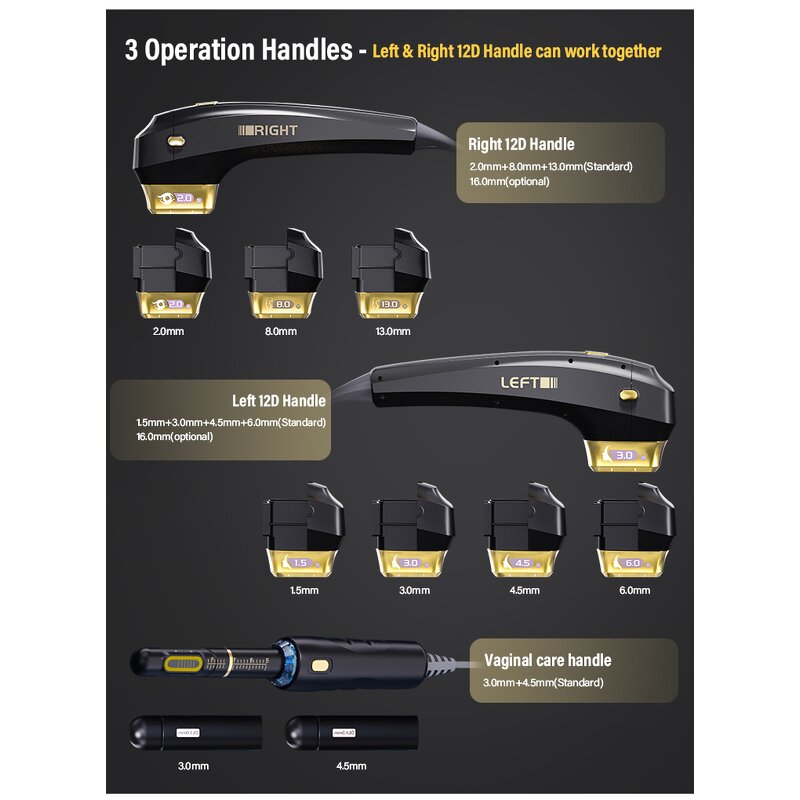 3-in-1 HIF 12D Machine - Korean Face Vaginal Tightening Acne SMAS Lifting Device