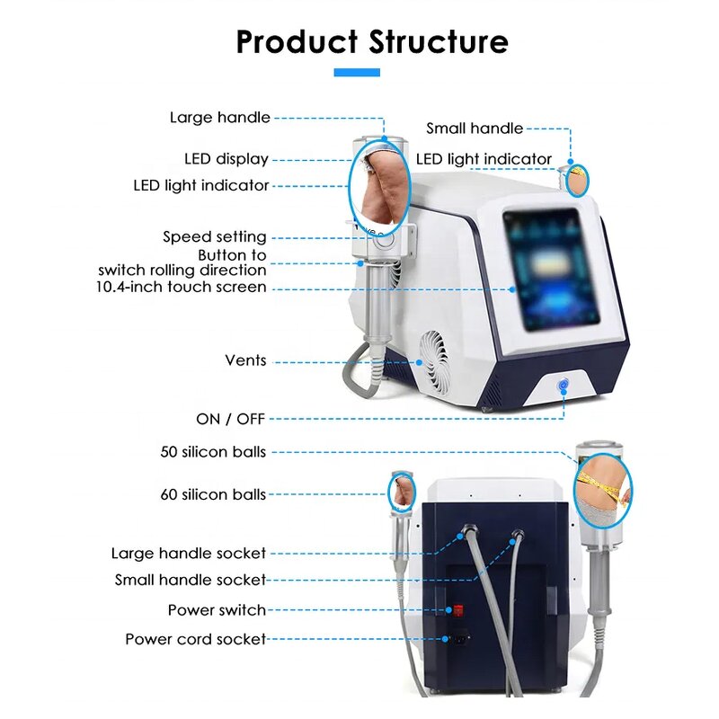 Inner Ball Roller Massage Machine - Desktop Anti Cellulite Muscle Spheres Endoroller