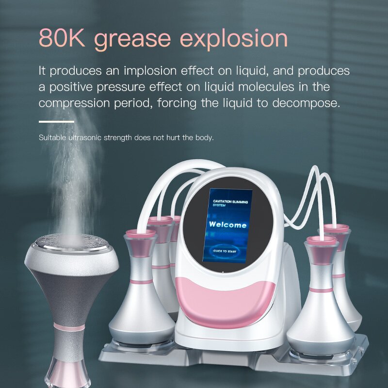 Portable 80K 5IN1 RF Machine - Radio Frequency Skin Firming Cellulite Reduction