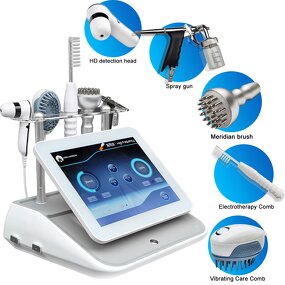 5 In 1 Scalp Analyzer Machine - AI 2 HD Detector 50X 200X Hair Growth Device