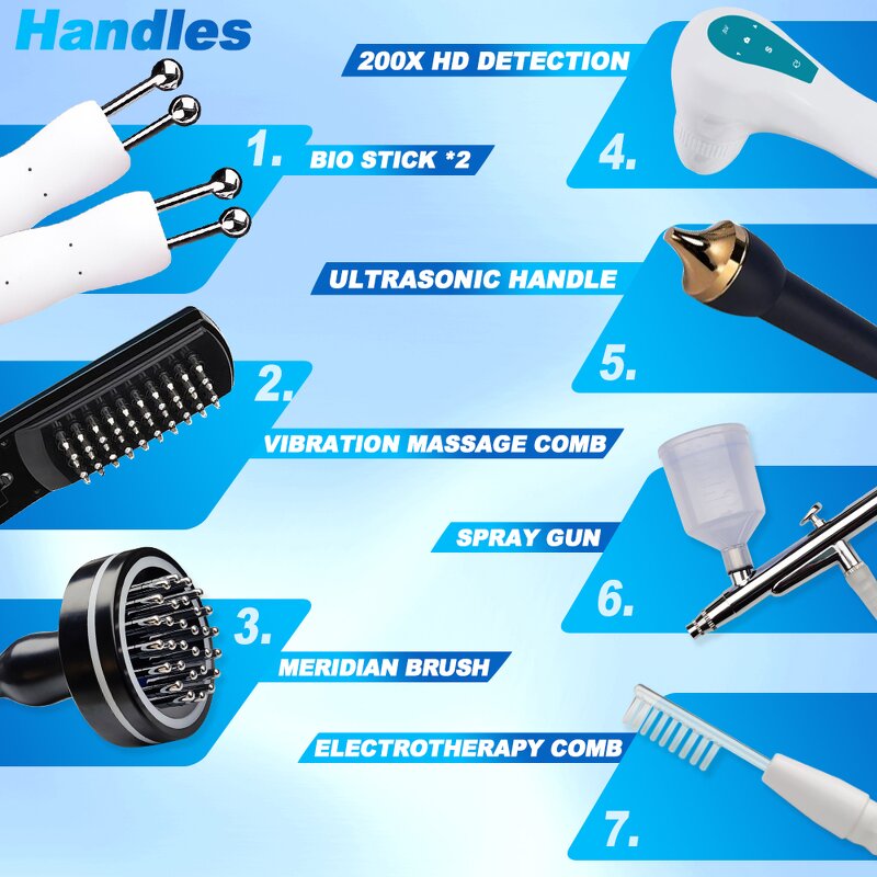 7 in 1 Hair Loss Scanner - Salon Spa HD Detector 50X 200X Scalp Analysis Machine