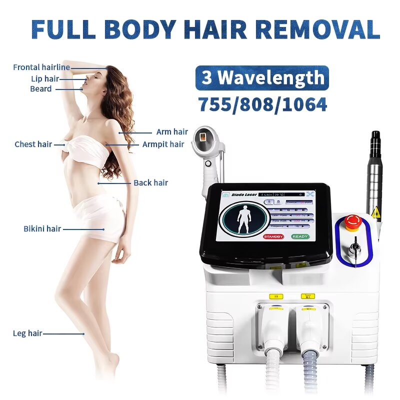 2-in-1 Diode Laser Machine - Hot Selling 808nm Mini Picosecond Hair Tattoo Removal