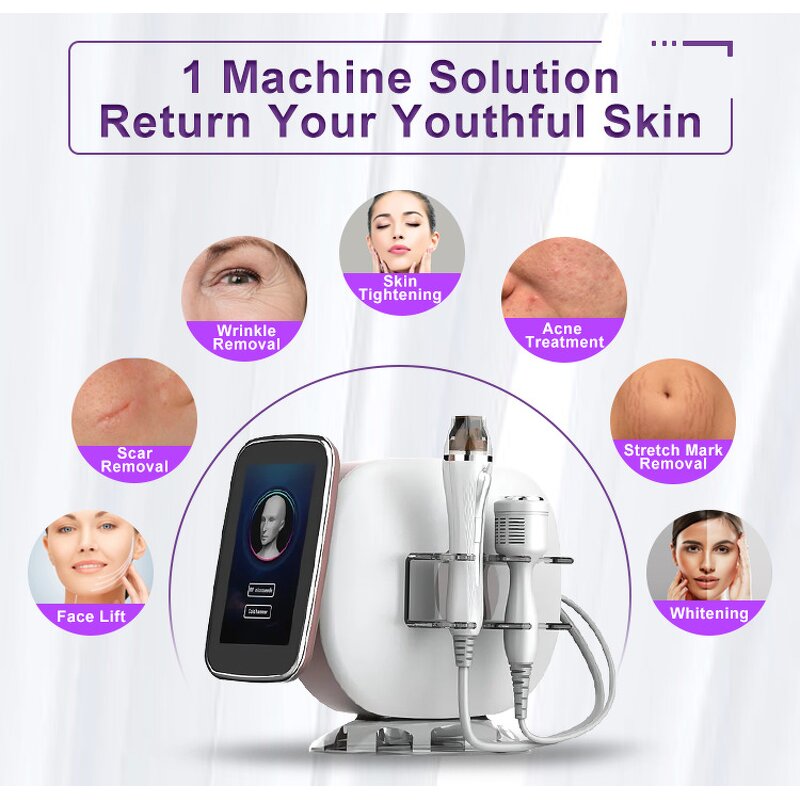 2 in 1 Gold RF Microcrystal Device - Microneedle Cold Cryo Hammer Microcrystalline Machine