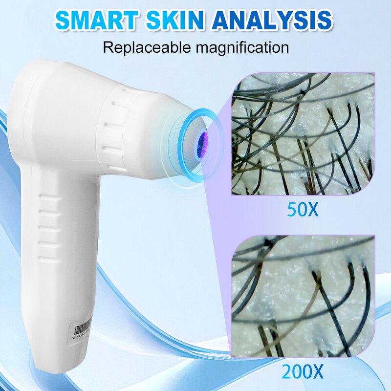 5-in-1 Scalp Analyzer Machine - Hongcai 3D Topography AI LED EU JP US Plug