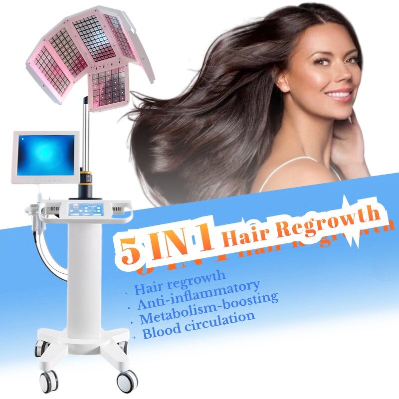 Hair Regrowth Therapy Machine - 650nm Oxygen Galvanic High Frequency Scalp Analyzer
