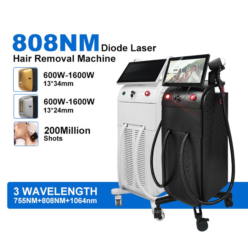 Titanium Laser Hair Removal Machine - 2025 New 15.6 1000-1600W 3 Wavelengths 4K ICE