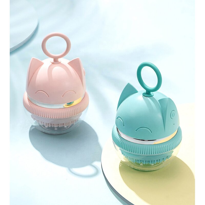 Cute Cat Facial Brush - Manual Silicone Cleanser Face Massage Skincare Tool