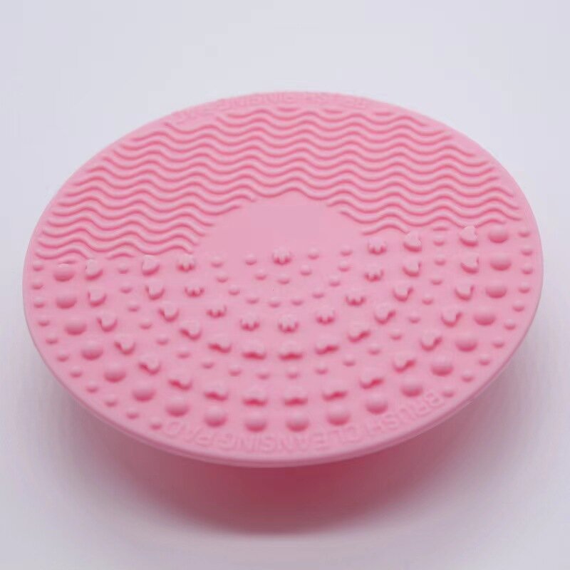 Round Silicone Cleaning Pad - Makeup Brush Cleaner Portable Suction Cup Tool