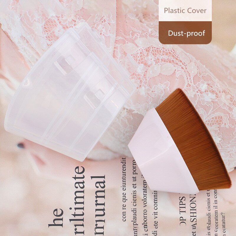 Hexagon Kabuki Brush - NO.55 Liquid Powder Foundation Blending Brush with Case
