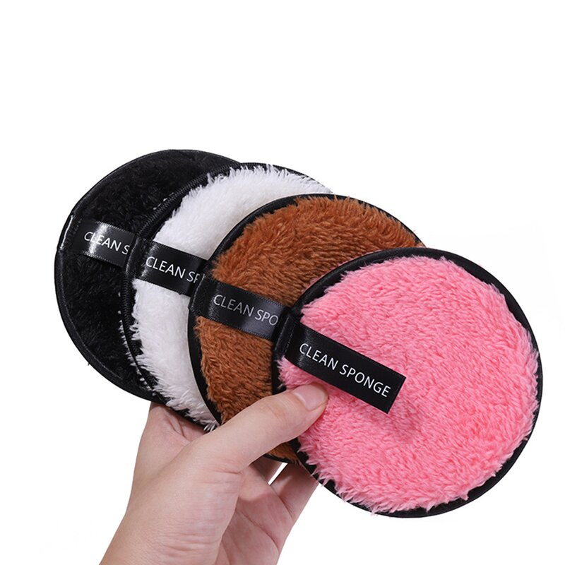 Round Cotton Makeup Pad - Private Color Reusable Face Cleansing Sponge Tool