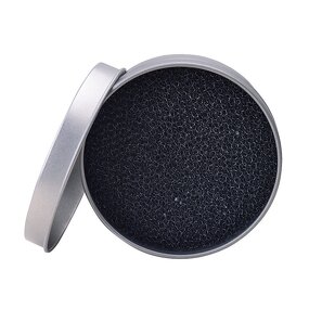 Metal Box Makeup Brush Cleaner - Black Sponge Dry-use Color Removal Switch Tool