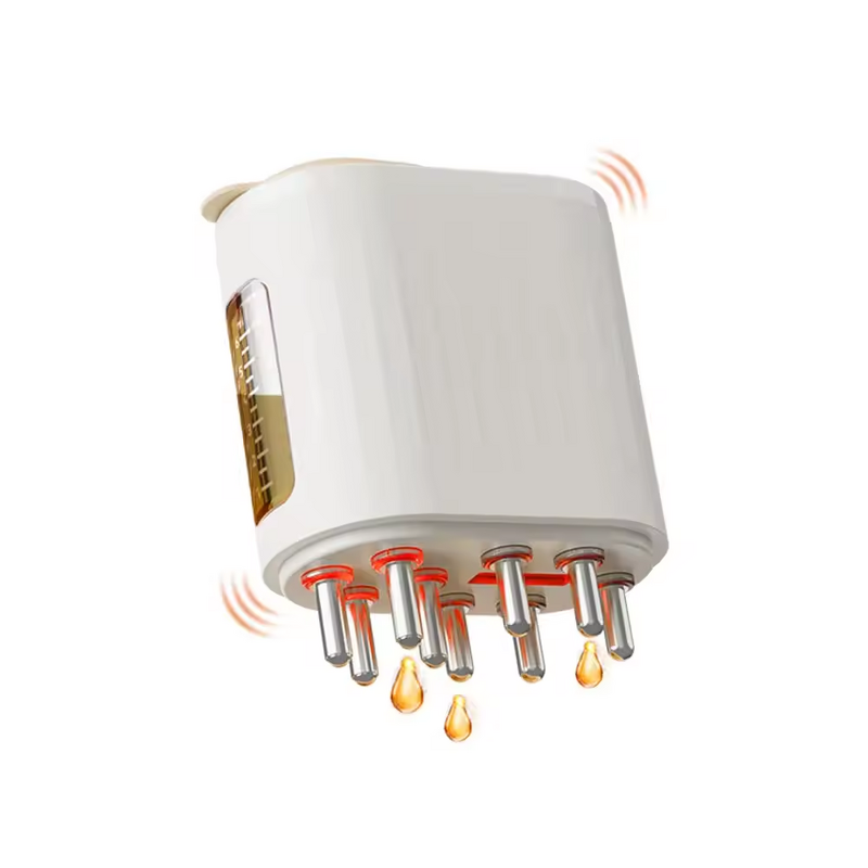 Scalp Massage Comb - USB Rechargeable 6ml Serum Dispenser Red Light Therapy Tool