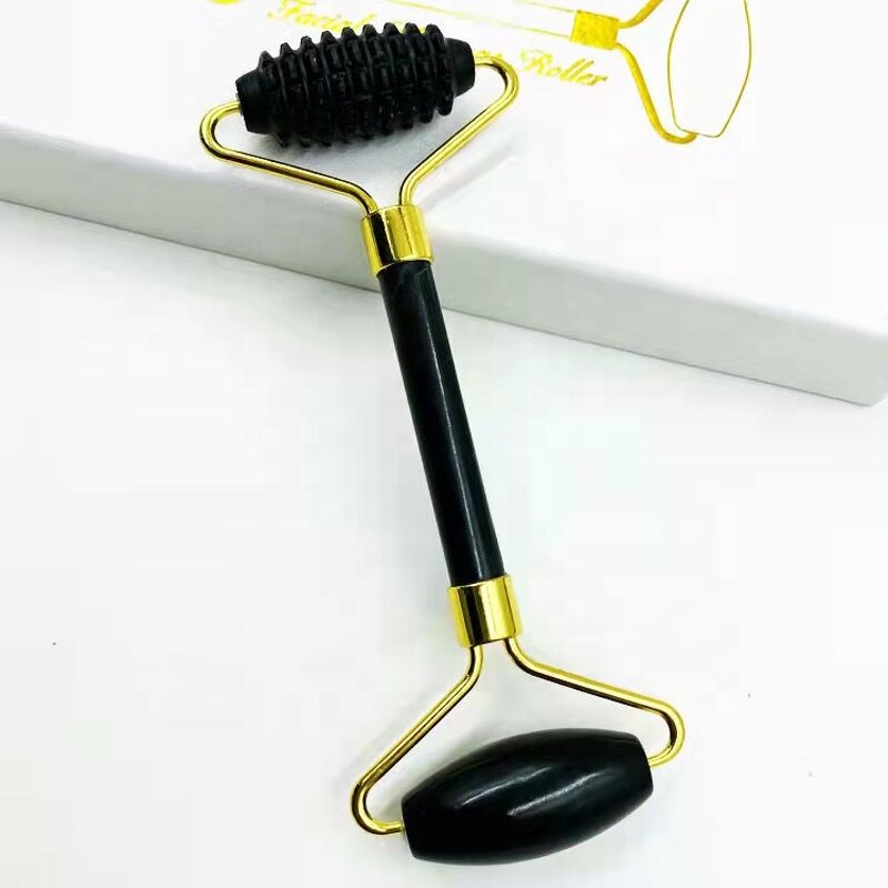 100% Natural Jade Roller - Gemstone Rose Quartz Gua Sha Facial Beauty Tool