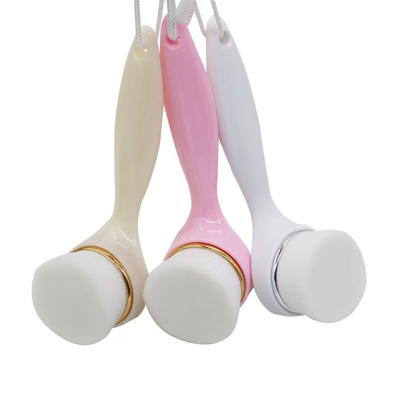 Long Handle Facial Brush - Free Samples Super Fine Nylon Hair Pore Cleansing Tool