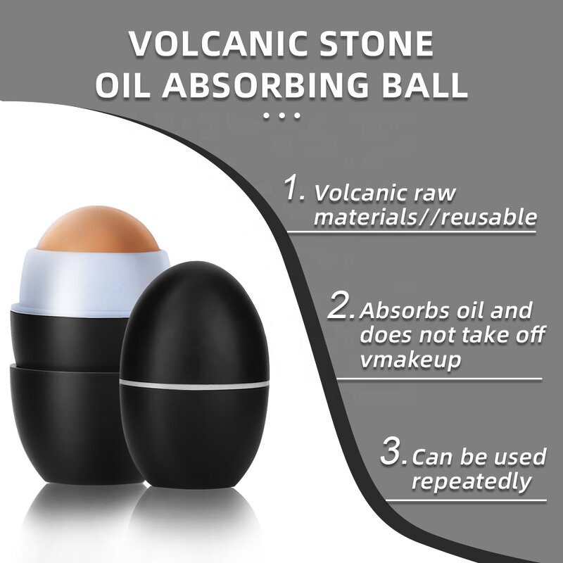 Volcanic Oil Absorbing Roller - Daily Skincare Routine Facial Cleansing Tool