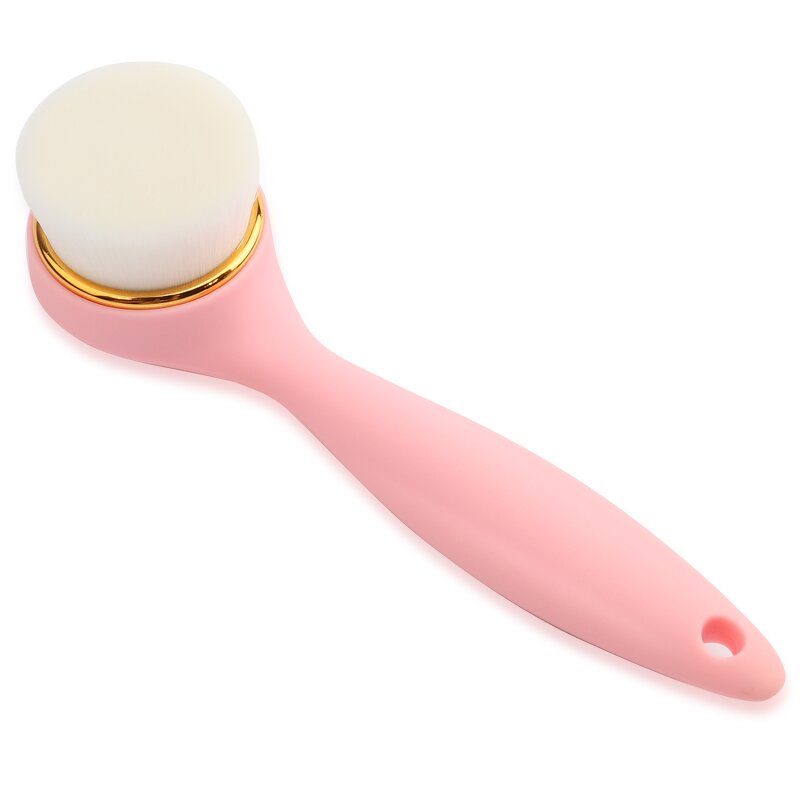 Long Handle Facial Brush - New Super Soft Fiber Hair Pore Cleansing Tool