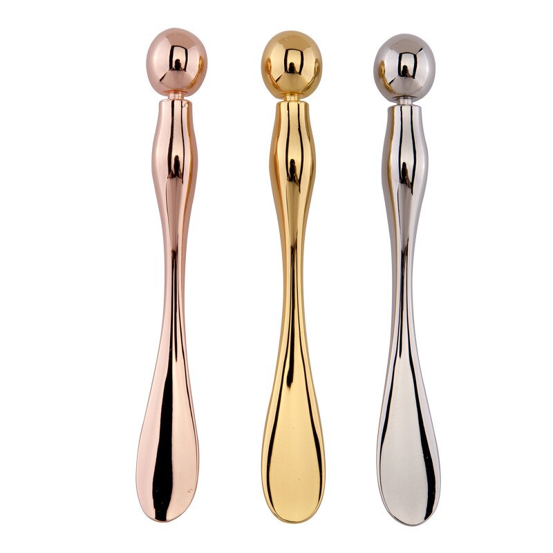 Mini Metal Eye Cream Spoon - 3 Colors Reusable Zinc Alloy Makeup Spatula Stick