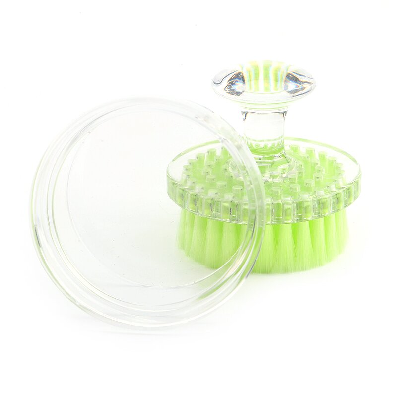 Plush Cleansing Brush - Quick Drying Crystal Handle with Protective Cover