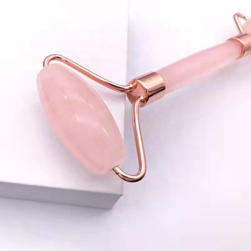 100% Natural Jade Roller - Gemstone Rose Quartz Gua Sha Facial Beauty Tool