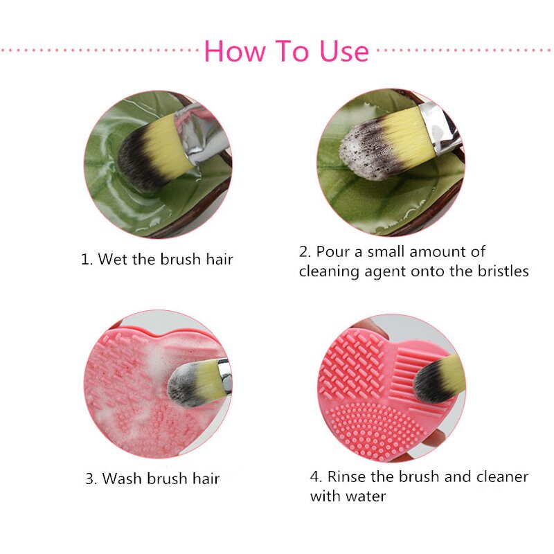 Custom Heart-shaped Silicone Brush - Facial Cleaning Skincare Beauty Tool