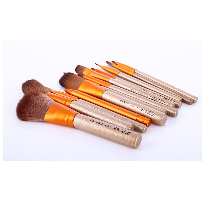 12pcs Kabuki Makeup Brush Set - Professional Foundation Blending Cosmetic Kit