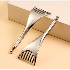 Stainless Steel Dermaroller Set - Multi-Functional Hair Scalp Brush Scraping Board