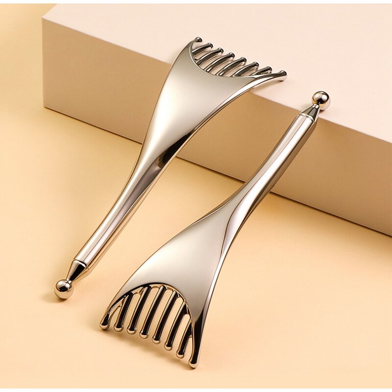 Stainless Steel Dermaroller Set - Multi-Functional Hair Scalp Brush Scraping Board