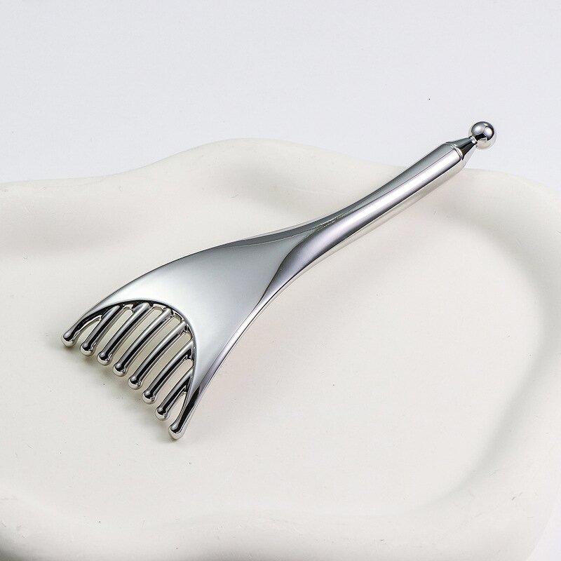 Stainless Steel Dermaroller Set - Multi-Functional Hair Scalp Brush Scraping Board