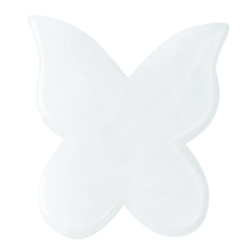 Rose Quartz Gua Sha Stone - SFM Butterfly Facial Therapy Scraping Tool