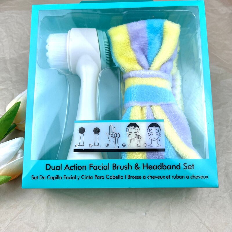 Double Head Mask Brush Set - Silicone Wash Brush Makeup Egg Gift Box Combo