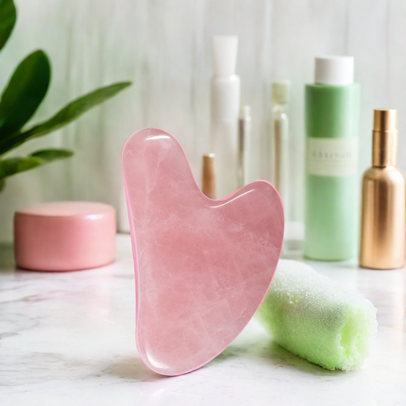 Rose Quartz Jade Roller - Wholesale Real Crystal Face Lift Gua Sha Tool