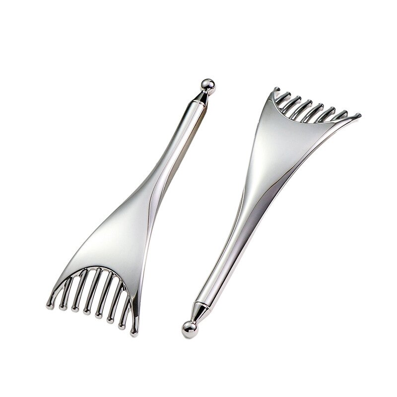 Stainless Steel Dermaroller Set - Multi-Functional Hair Scalp Brush Scraping Board