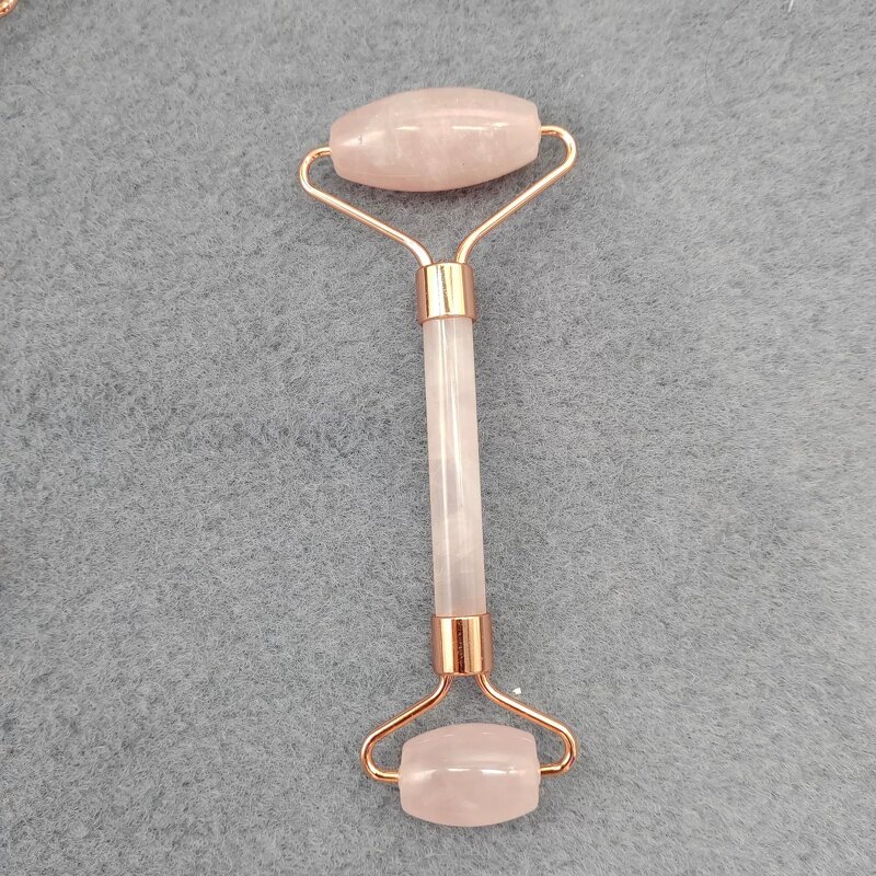 Natural Quartz Jade Roller - Anti Wrinkles Facial Body Care Gua Sha Tool