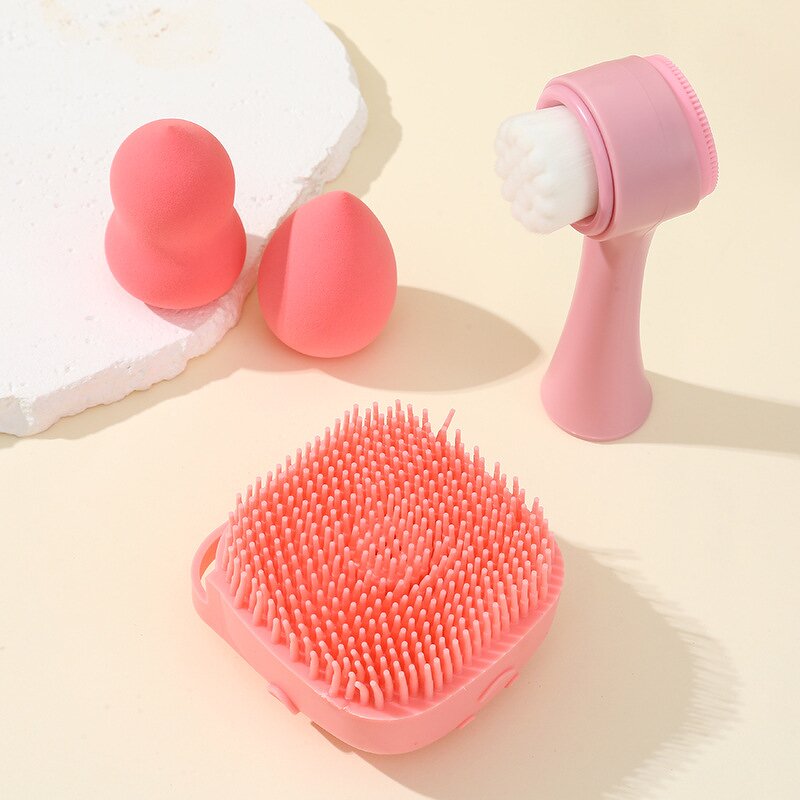 Facial Cleansing Brush Set - Eco Friendly Silicone Deep Cleaning Nose Kit