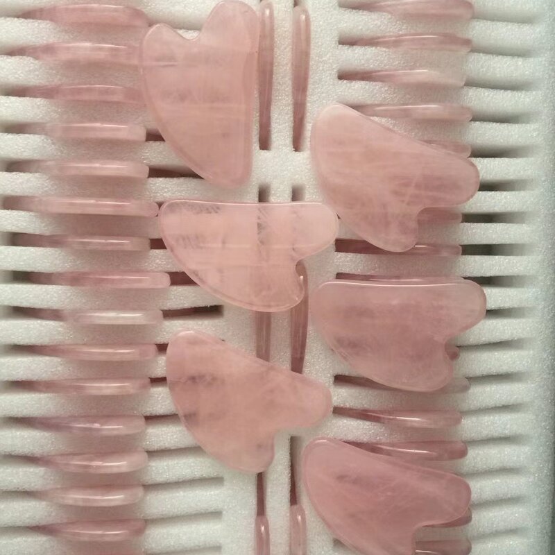 Pink Resin Gua Sha Comb - Facial Lifting Scalp Face Eye Relaxation Tool