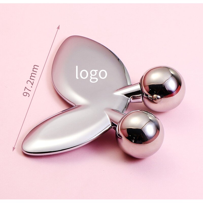 Zinc Alloy Facial Massage Stick - Wholesale Small Set with Makeup Scoop Gift