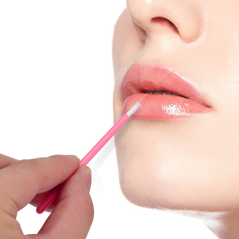 Disposable Nylon Lip Brush - Lipstick Gloss Wand Eyeshadow Cosmetic Tool